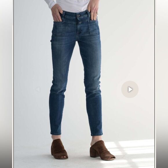 Closed Denim - Closed | Pedal X Ankle Crop Cropped Square Pocket Blue Jeans Pants 29 Pedal-X